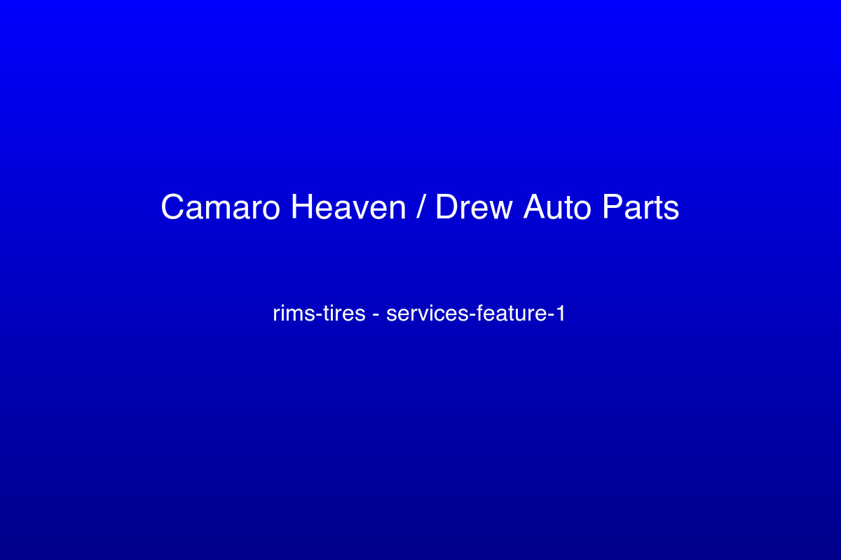 Quality rims and tires selection