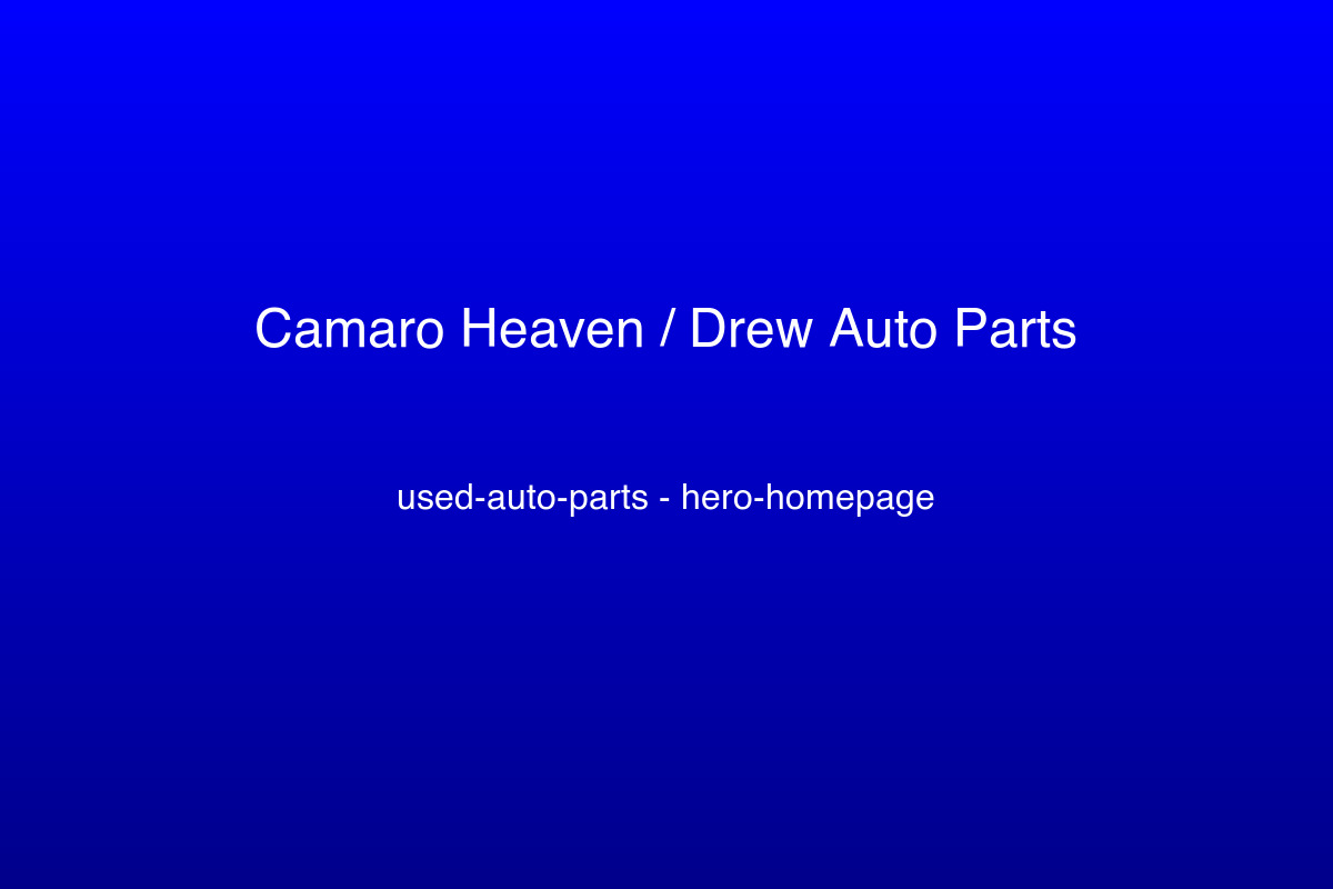 Quality used auto parts inventory